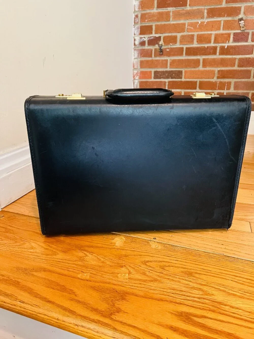 Coach Black Leather Hard Sided 4.5